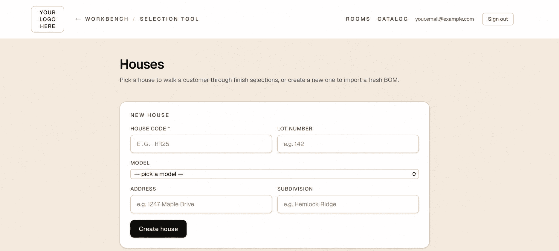Purchase-order creator dashboard