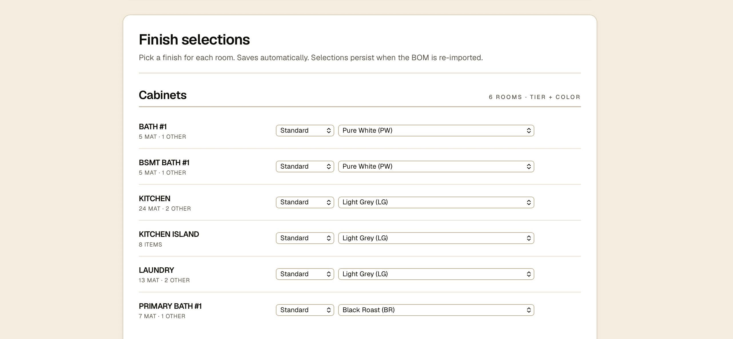 Purchase-order creator — matching each line to its supplier